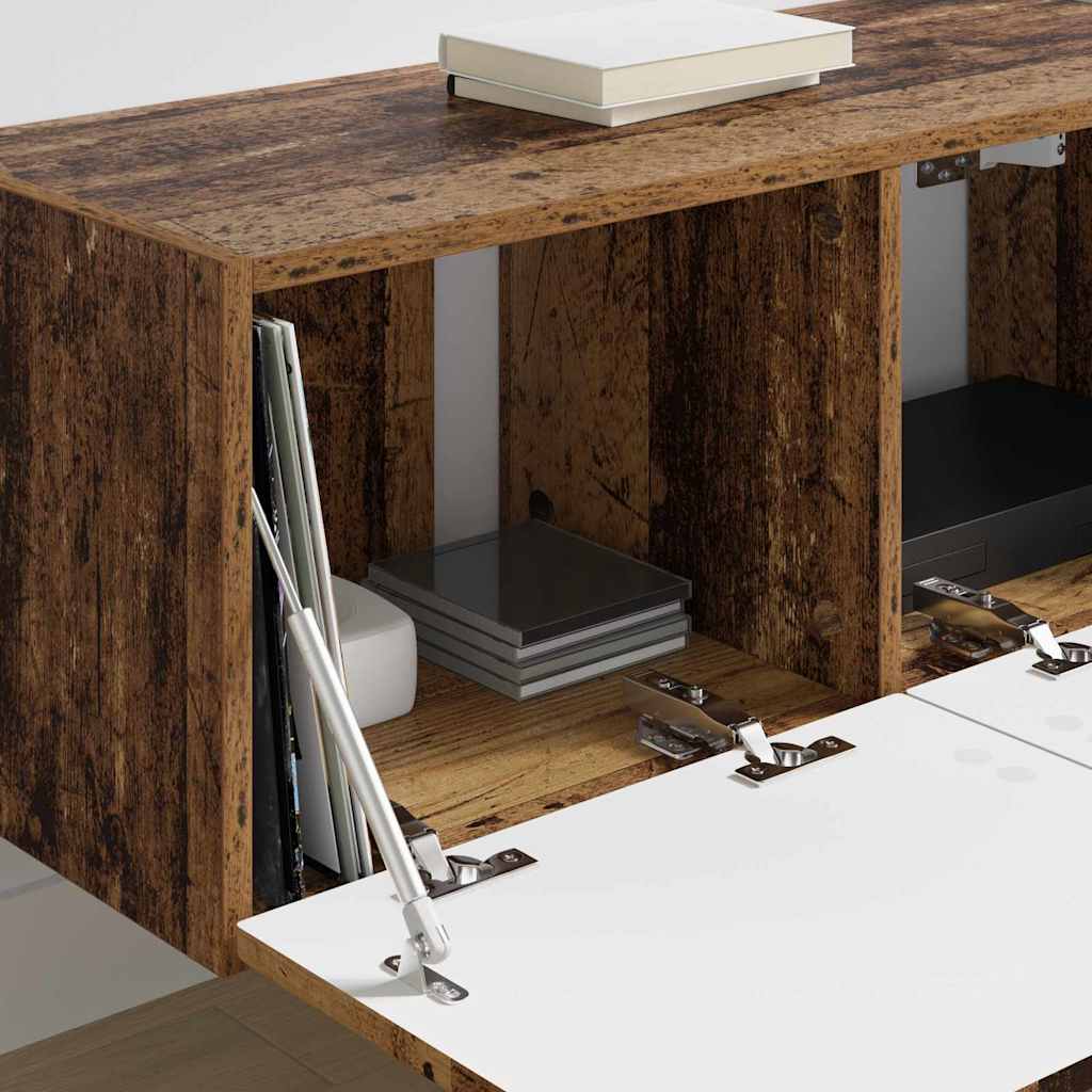 vidaXL TV-Wandschrank 2 pcs Altholz 60 x 31 x 29,5 cm Holzwerkstoff