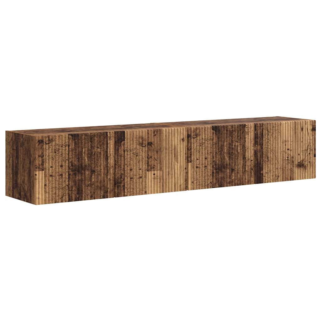 vidaXL TV-Wandschrank 2 pcs Altholz 60 x 31 x 29,5 cm Holzwerkstoff