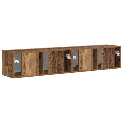 vidaXL TV-Wandschrank 2 pcs Altholz 60 x 31 x 29,5 cm Holzwerkstoff