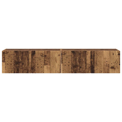 vidaXL TV-Wandschrank 2 pcs Altholz 60 x 31 x 29,5 cm Holzwerkstoff