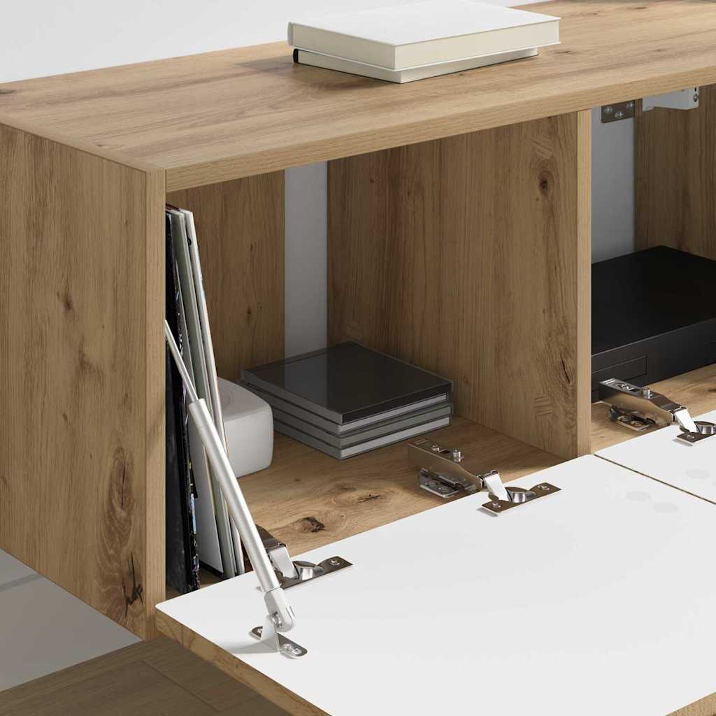 TV-Wandschrank 2 pcs Kunsthandwerk Eiche 60 x 31 x 29,5 cm