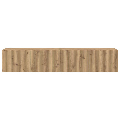 TV-Wandschrank 2 pcs Kunsthandwerk Eiche 60 x 31 x 29,5 cm