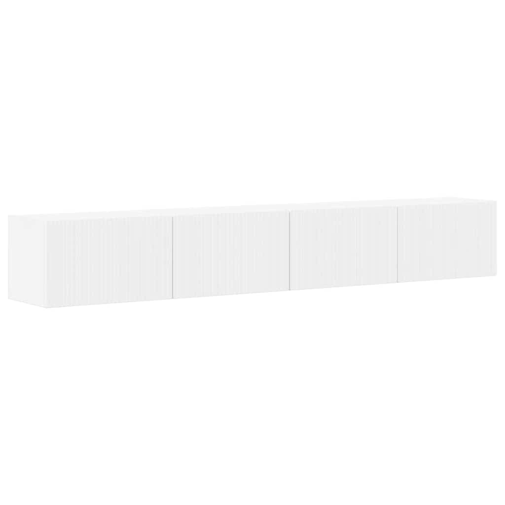 vidaXL TV-Wandschrank 2 pcs Weiß 98 x 31 x 29,5 cm Holzwerkstoff