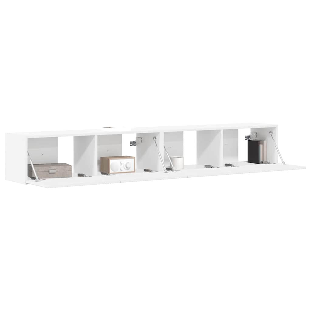 vidaXL TV-Wandschrank 2 pcs Weiß 98 x 31 x 29,5 cm Holzwerkstoff