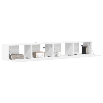 vidaXL TV-Wandschrank 2 pcs Weiß 98 x 31 x 29,5 cm Holzwerkstoff