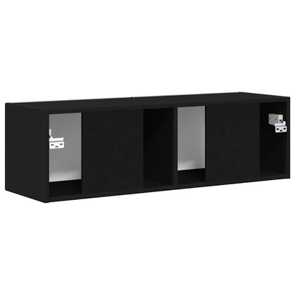 vidaXL TV-Wandschrank Schwarz 98 x 31 x 29,5 cm Holzwerkstoff