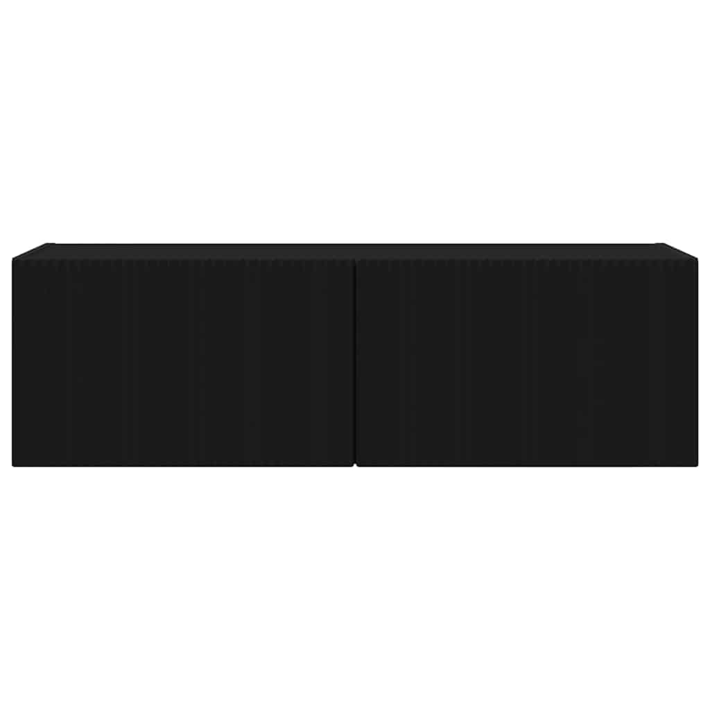vidaXL TV-Wandschrank Schwarz 98 x 31 x 29,5 cm Holzwerkstoff