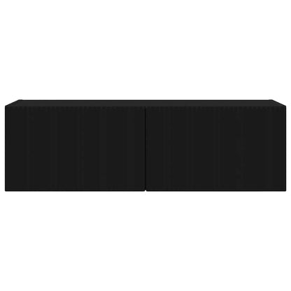 vidaXL TV-Wandschrank Schwarz 98 x 31 x 29,5 cm Holzwerkstoff