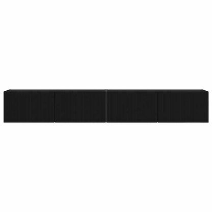vidaXL TV-Wandschrank 2 pcs Schwarz 98 x 31 x 29,5 cm Holzwerkstoff
