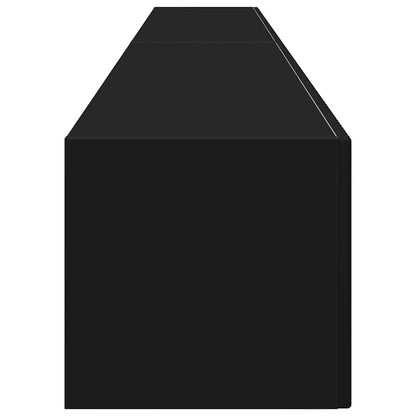 vidaXL TV-Wandschrank 2 pcs Schwarz 98 x 31 x 29,5 cm Holzwerkstoff