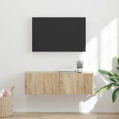 vidaXL TV-Wandschrank Sonoma 98 x 31 x 29,5 cm Holzwerkstoff