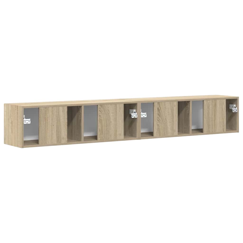 vidaXL TV-Wandschrank 2 pcs Sonoma 98 x 31 x 29,5 cm Holzwerkstoff