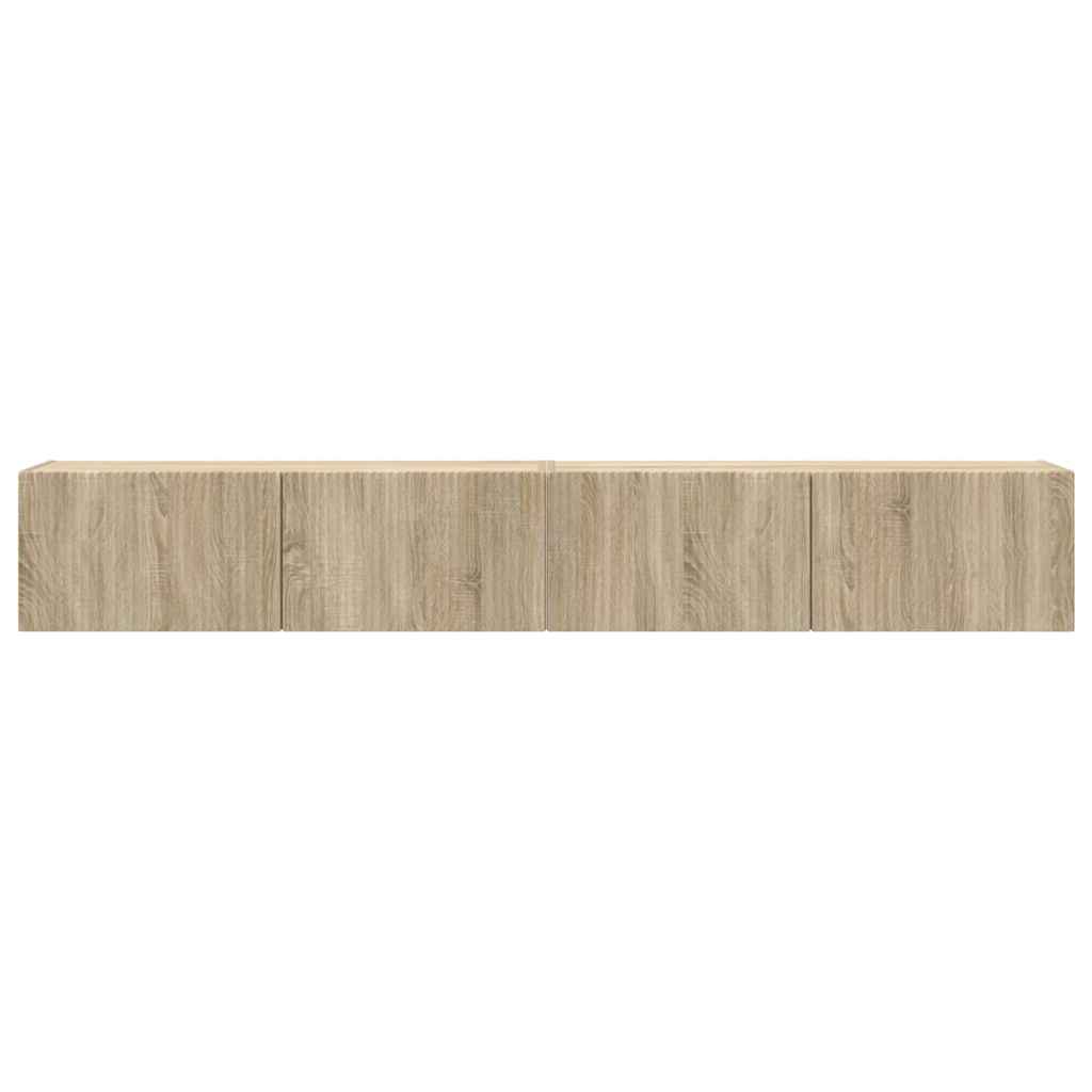 vidaXL TV-Wandschrank 2 pcs Sonoma 98 x 31 x 29,5 cm Holzwerkstoff