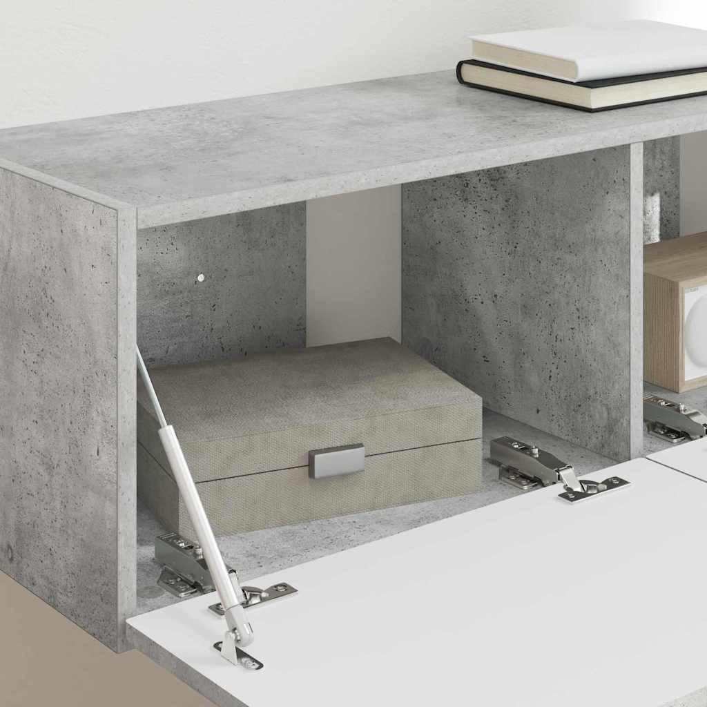 vidaXL TV-Wandschrank Beton 98 x 31 x 29,5 cm Holzwerkstoff
