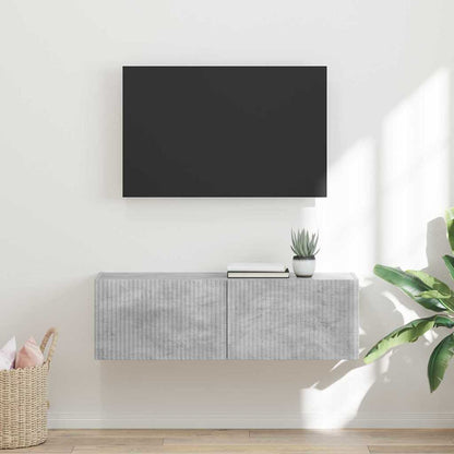 vidaXL TV-Wandschrank Beton 98 x 31 x 29,5 cm Holzwerkstoff