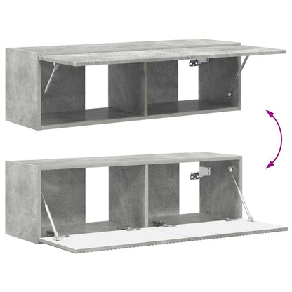 vidaXL TV-Wandschrank Beton 98 x 31 x 29,5 cm Holzwerkstoff
