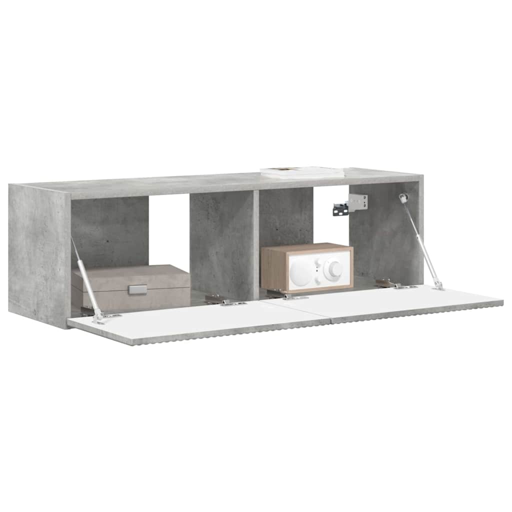 vidaXL TV-Wandschrank Beton 98 x 31 x 29,5 cm Holzwerkstoff