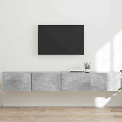 vidaXL TV-Wandschrank 2 pcs Beton 98 x 31 x 29,5 cm Holzwerkstoff