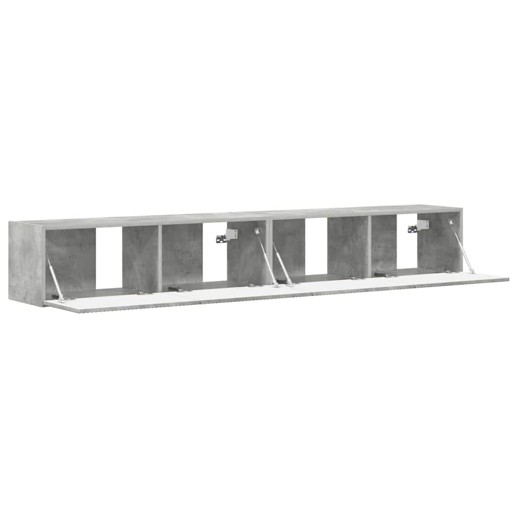 vidaXL TV-Wandschrank 2 pcs Beton 98 x 31 x 29,5 cm Holzwerkstoff
