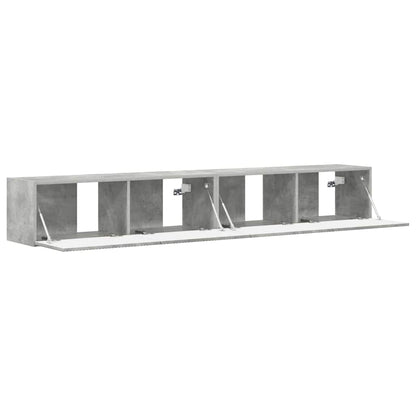 vidaXL TV-Wandschrank 2 pcs Beton 98 x 31 x 29,5 cm Holzwerkstoff