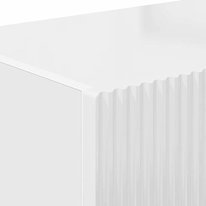 vidaXL TV-Wandschrank Glänzend Weiß 98 x 31 x 29,5 cm Holzwerkstoff