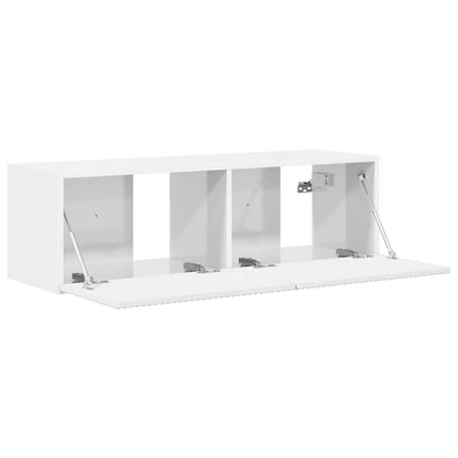 vidaXL TV-Wandschrank Glänzend Weiß 98 x 31 x 29,5 cm Holzwerkstoff