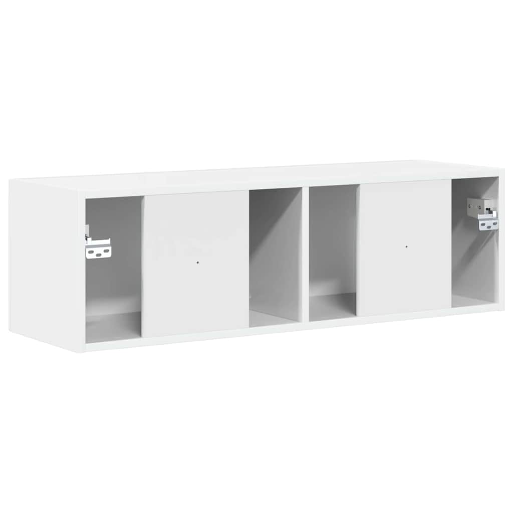 vidaXL TV-Wandschrank Glänzend Weiß 98 x 31 x 29,5 cm Holzwerkstoff