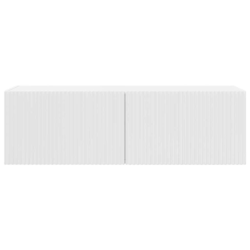vidaXL TV-Wandschrank Glänzend Weiß 98 x 31 x 29,5 cm Holzwerkstoff
