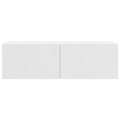 vidaXL TV-Wandschrank Glänzend Weiß 98 x 31 x 29,5 cm Holzwerkstoff