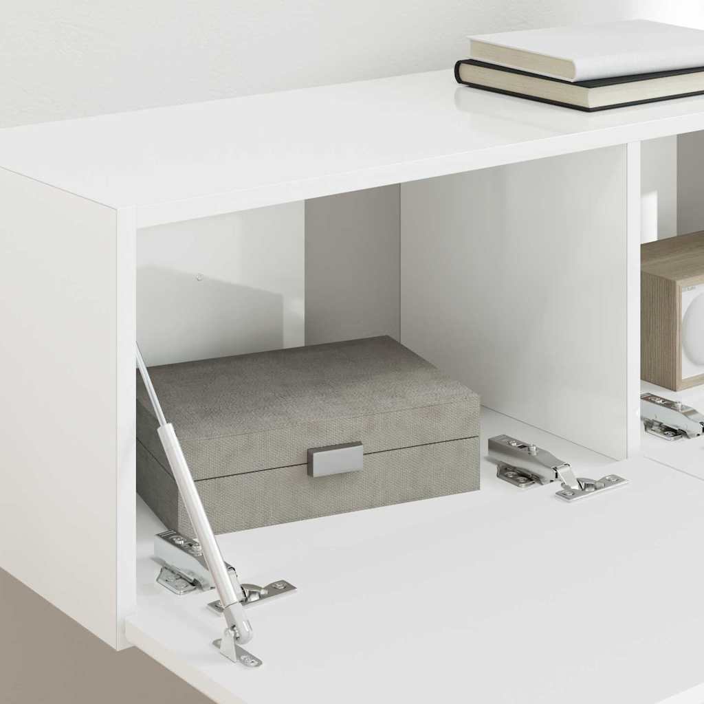 vidaXL TV-Wandschrank 2 pcs Glänzend Weiß 98 x 31 x 29,5 cm
