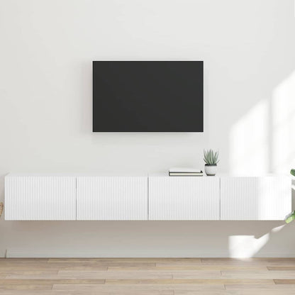 vidaXL TV-Wandschrank 2 pcs Glänzend Weiß 98 x 31 x 29,5 cm