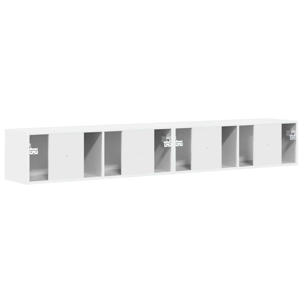 vidaXL TV-Wandschrank 2 pcs Glänzend Weiß 98 x 31 x 29,5 cm