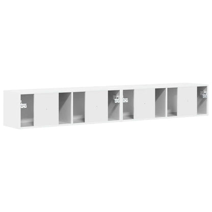 vidaXL TV-Wandschrank 2 pcs Glänzend Weiß 98 x 31 x 29,5 cm