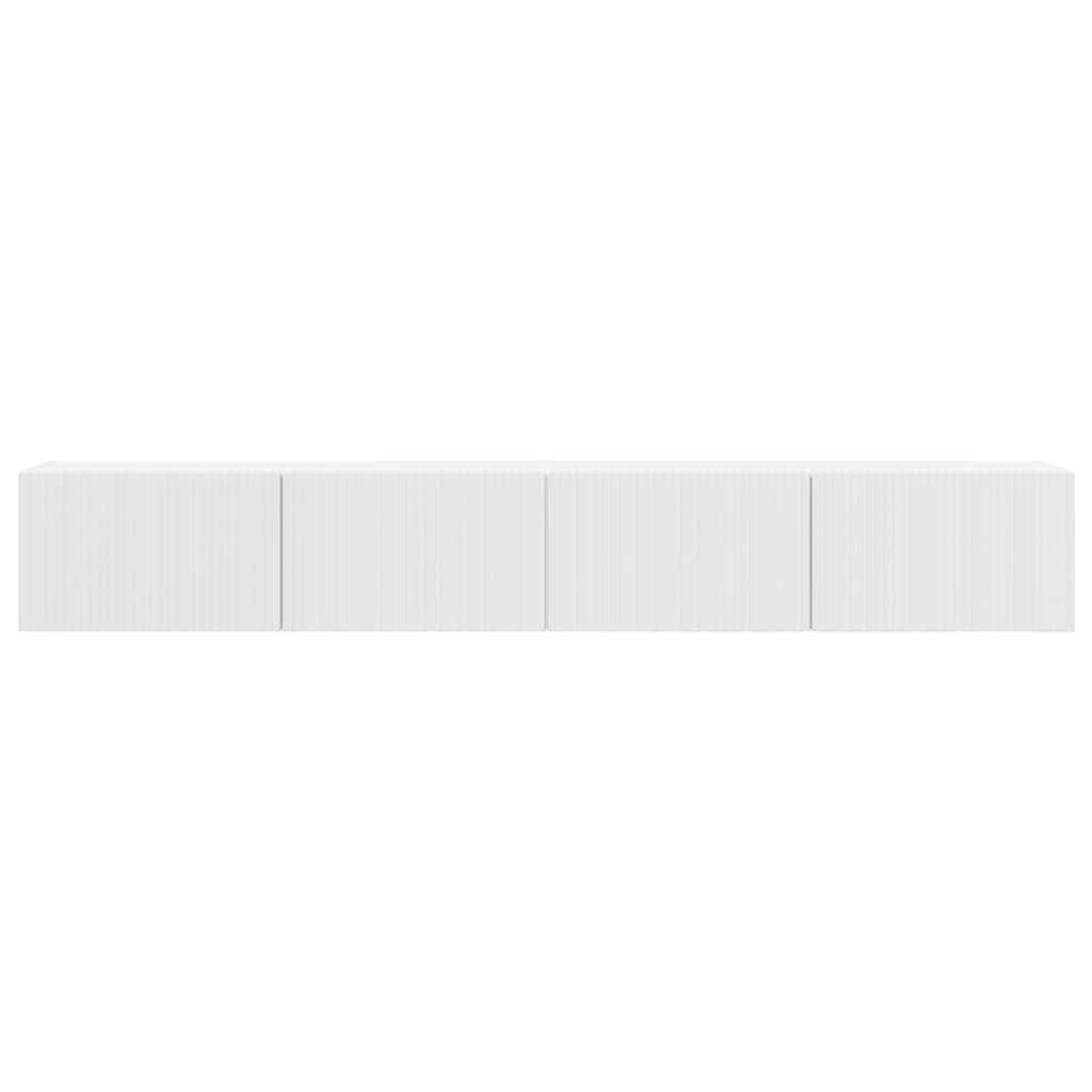 vidaXL TV-Wandschrank 2 pcs Glänzend Weiß 98 x 31 x 29,5 cm