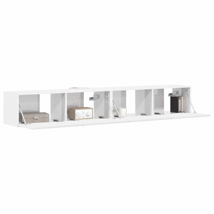 vidaXL TV-Wandschrank 2 pcs Glänzend Weiß 98 x 31 x 29,5 cm