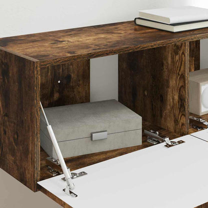 TV-Wandschrank Wandmontiert Geräucherte Eiche 98 x 31 x 29,5 cm