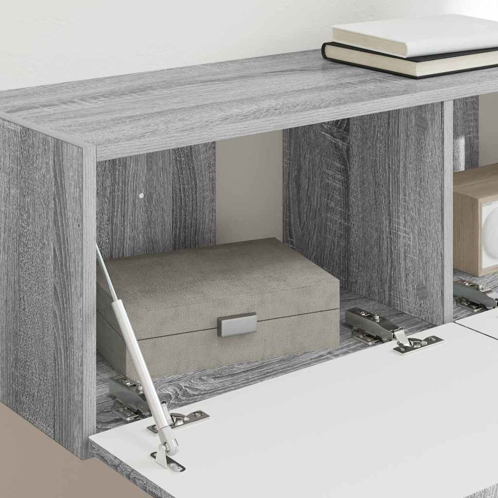 vidaXL TV-Wandschrank Graues Sonoma 98 x 31 x 29,5 cm Holzwerkstoff