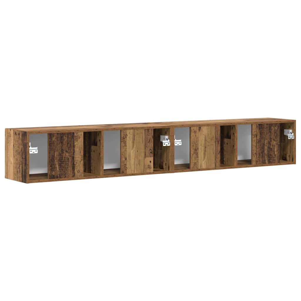 vidaXL TV-Wandschrank 2 pcs Altholz 98 x 31 x 29,5 cm Holzwerkstoff