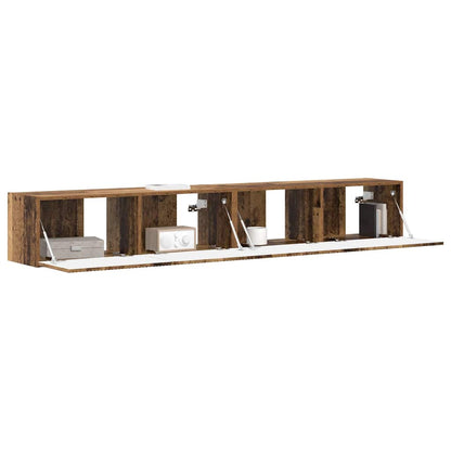 vidaXL TV-Wandschrank 2 pcs Altholz 98 x 31 x 29,5 cm Holzwerkstoff