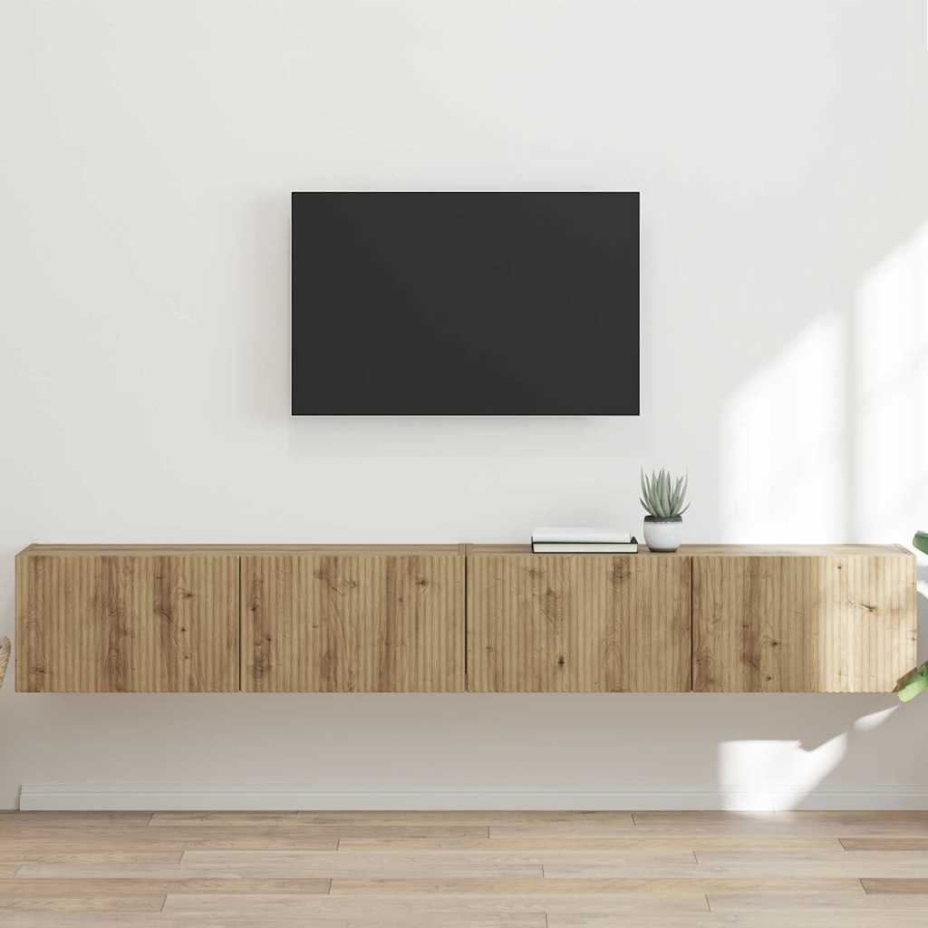 vidaXL TV-Wandschrank 2 pcs Kunsthandwerk Eiche 98 x 31 x 29,5 cm