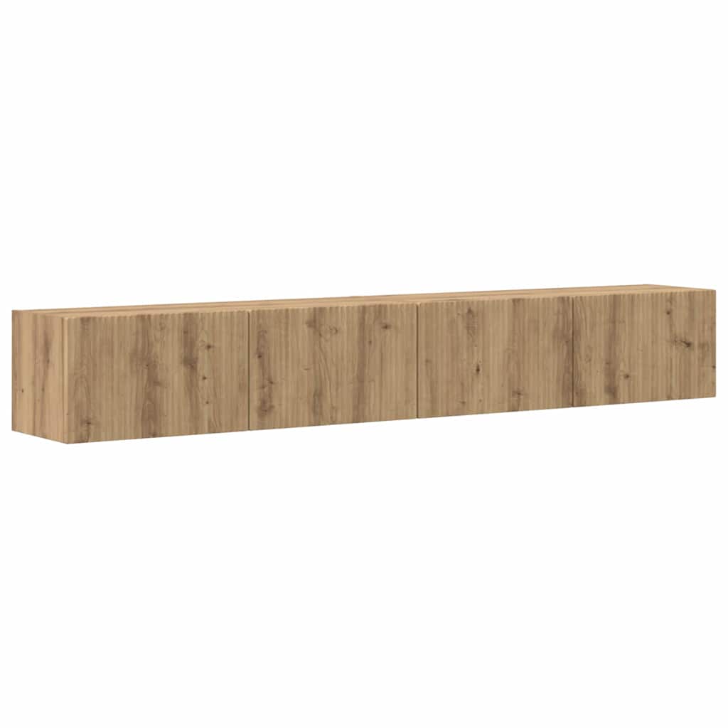 vidaXL TV-Wandschrank 2 pcs Kunsthandwerk Eiche 98 x 31 x 29,5 cm