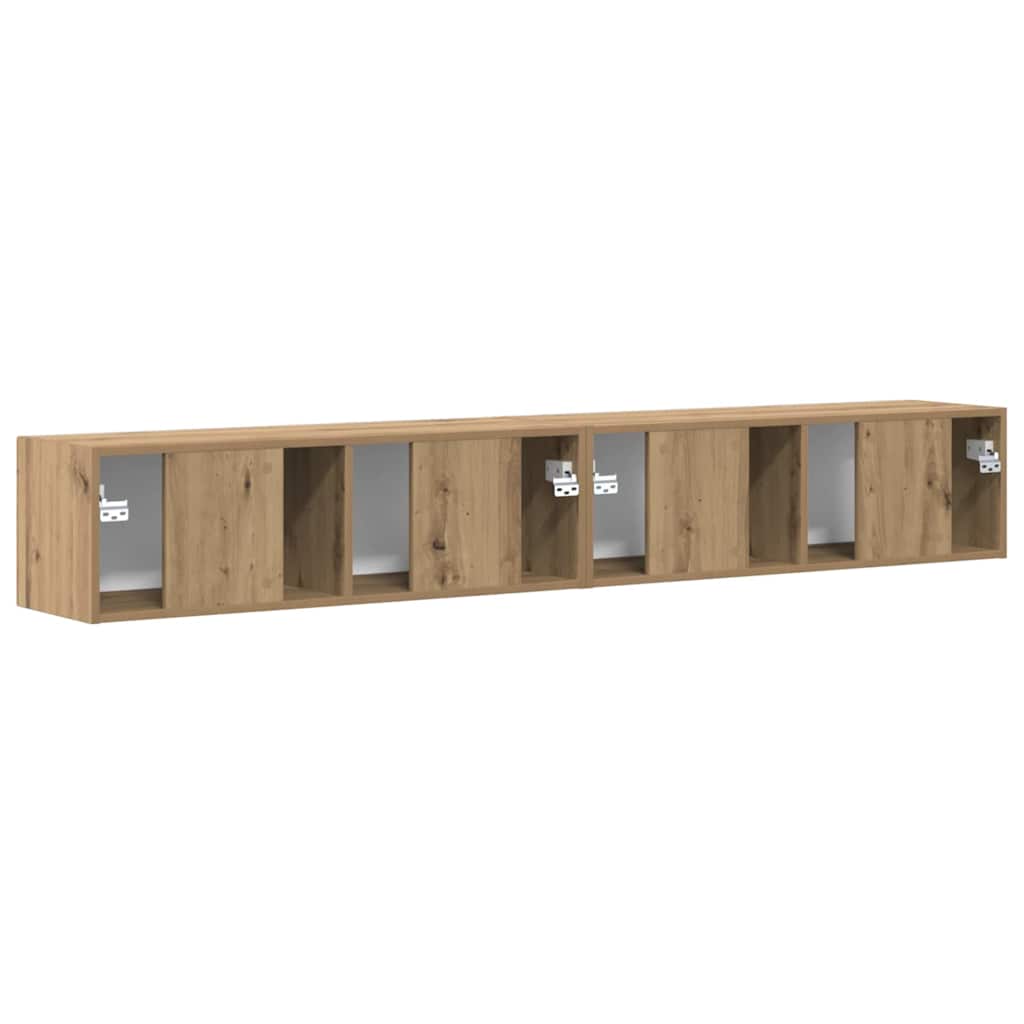 vidaXL TV-Wandschrank 2 pcs Kunsthandwerk Eiche 98 x 31 x 29,5 cm