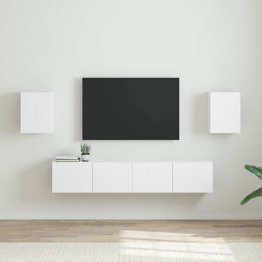 vidaXL TV-Wandschrank 2 pcs Weiß 30 x 31 x 40 cm Holzwerkstoff