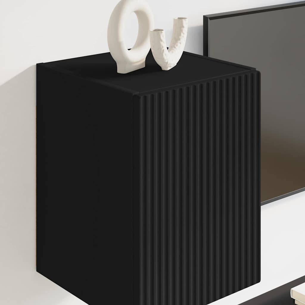 vidaXL TV-Wandschrank 2 pcs Schwarz 30 x 31 x 40 cm Holzwerkstoff