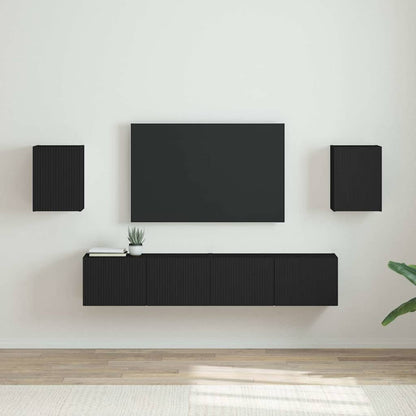 vidaXL TV-Wandschrank 2 pcs Schwarz 30 x 31 x 40 cm Holzwerkstoff