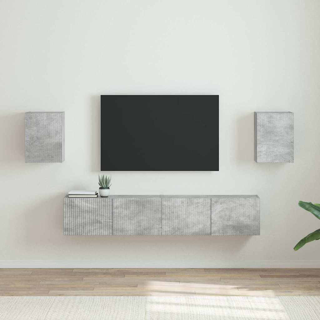 vidaXL TV-Wandschrank 2 pcs Beton 30 x 31 x 40 cm Holzwerkstoff