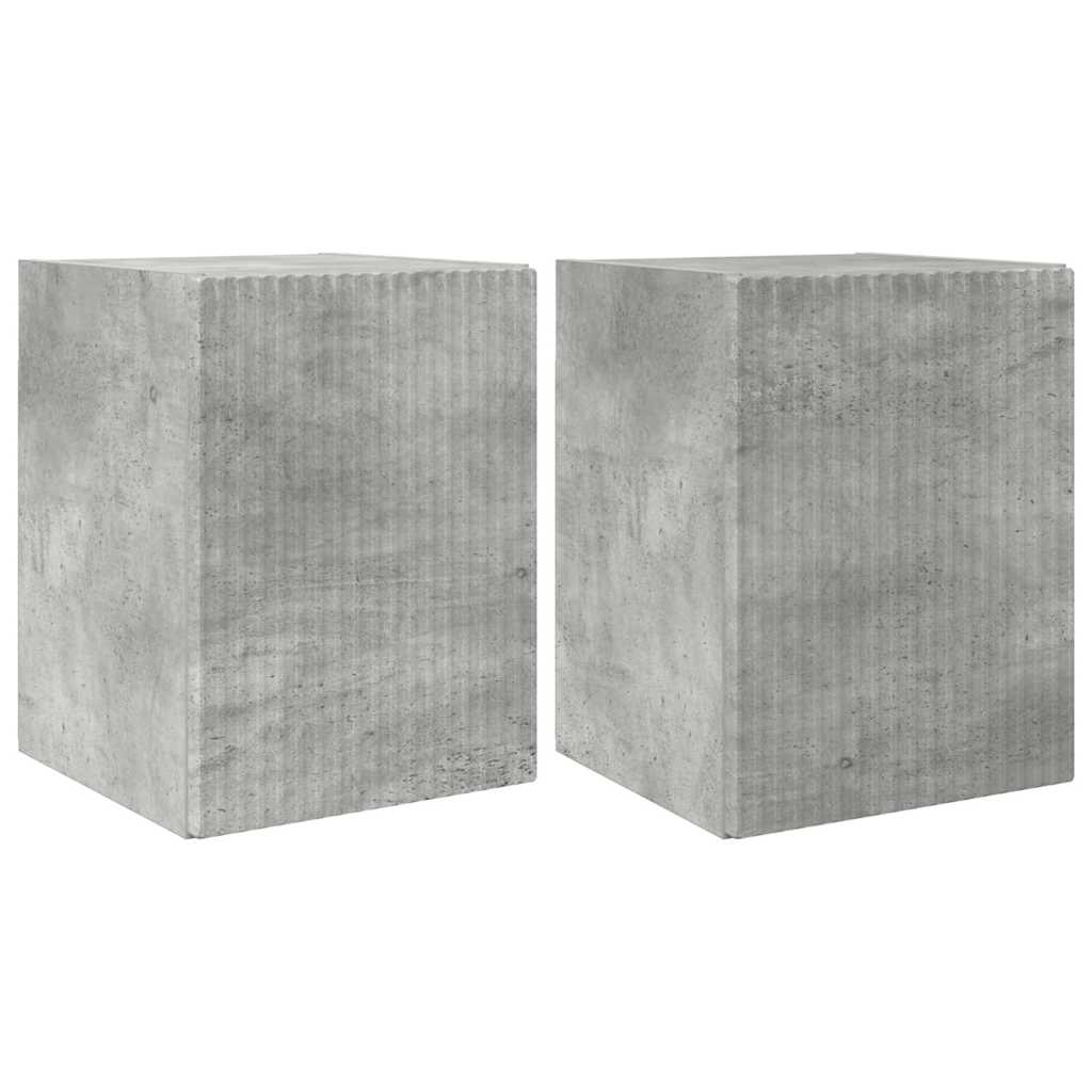 vidaXL TV-Wandschrank 2 pcs Beton 30 x 31 x 40 cm Holzwerkstoff