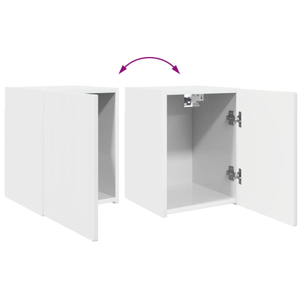 vidaXL TV-Wandschrank Glänzend Weiß 30 x 31 x 40 cm Holzwerkstoff