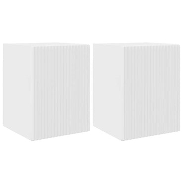 vidaXL TV-Wandschrank Wandmontiert 2 pcs Glänzend Weiß 30 x 31 x 40 cm