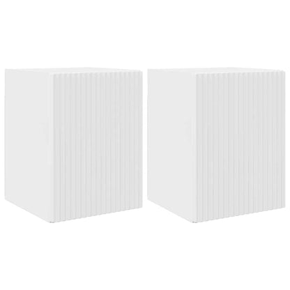 vidaXL TV-Wandschrank Wandmontiert 2 pcs Glänzend Weiß 30 x 31 x 40 cm